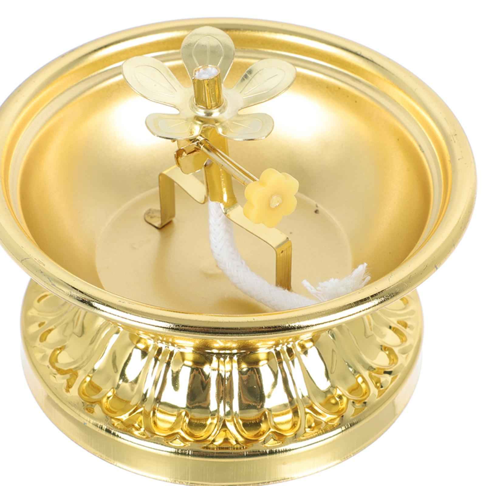 Ghee Lamp Holder Buddhist Altar Supplies Tibetan for Office Buddha Table StyleB