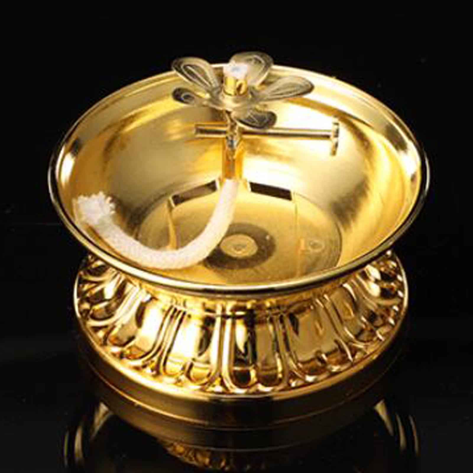 Ghee Lamp Holder Buddhist Altar Supplies Tibetan for Office Buddha Table StyleB
