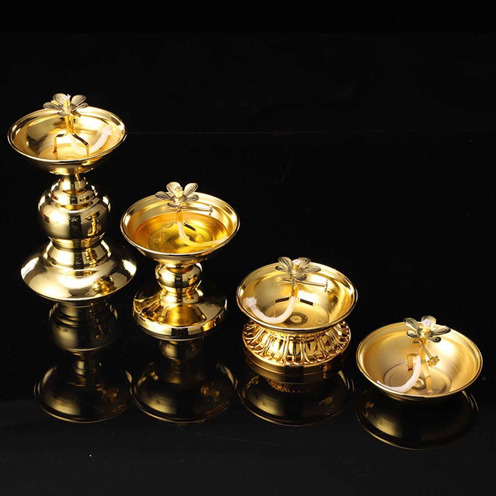 Ghee Lamp Holder Buddhist Altar Supplies Tibetan for Office Buddha Table StyleB