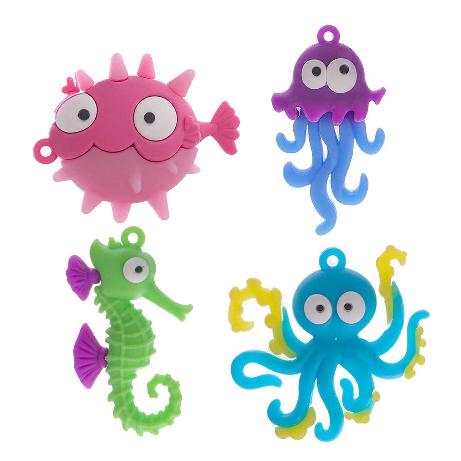 Fish Tank Floating Decorations Artificial for Aquarium Octopus Model Blue