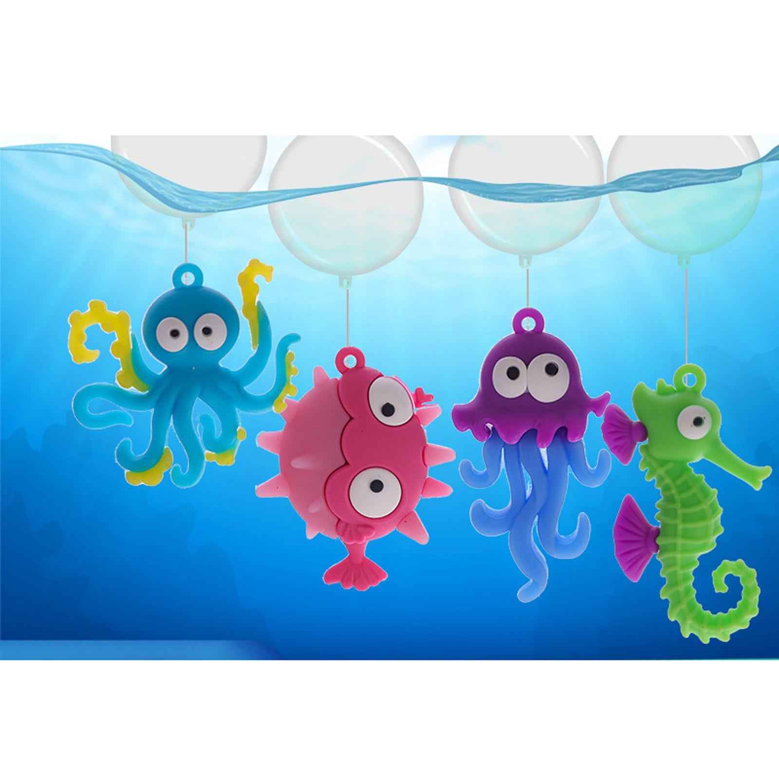 Fish Tank Floating Decorations Artificial for Aquarium Octopus Model Blue