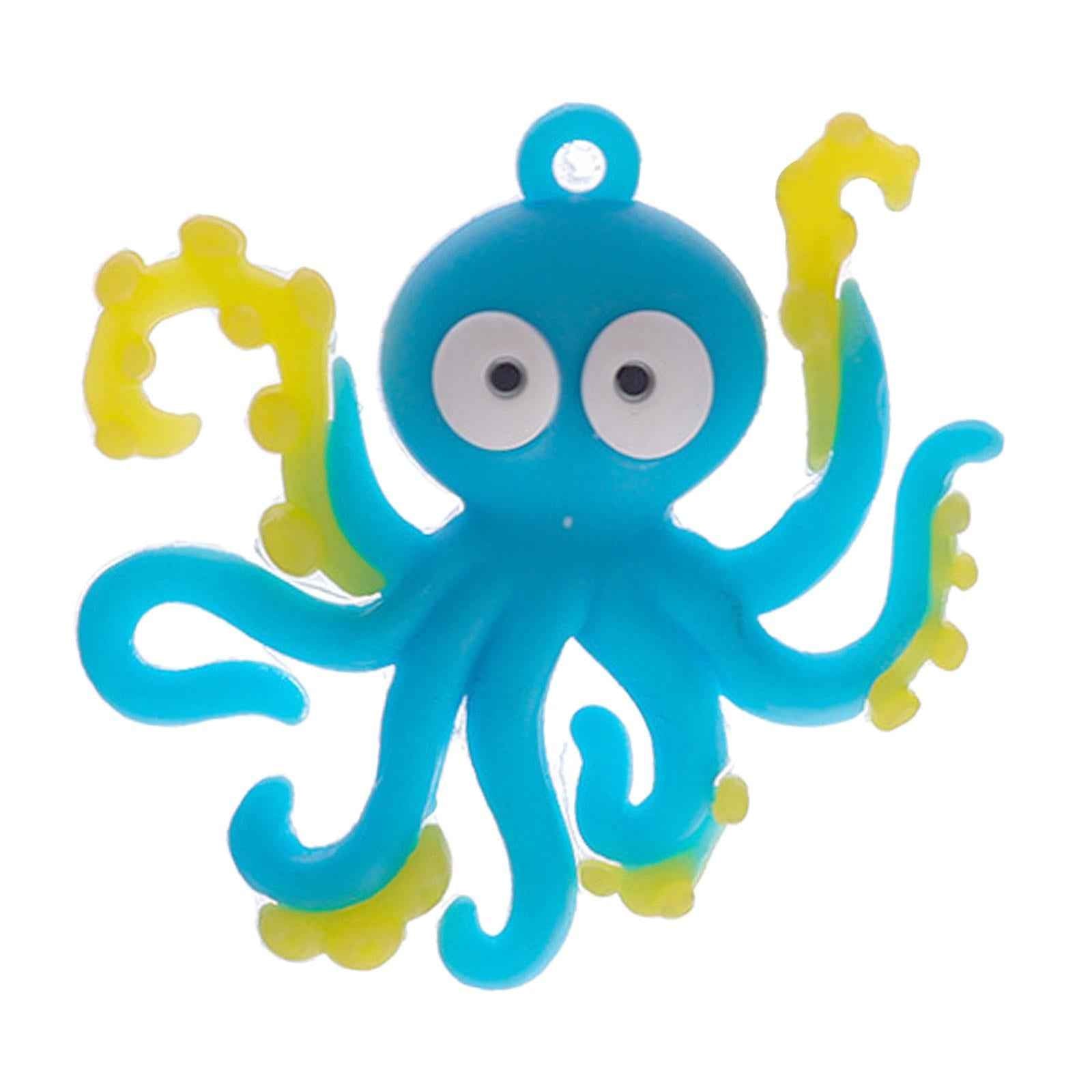 Fish Tank Floating Decorations Artificial for Aquarium Octopus Model Blue