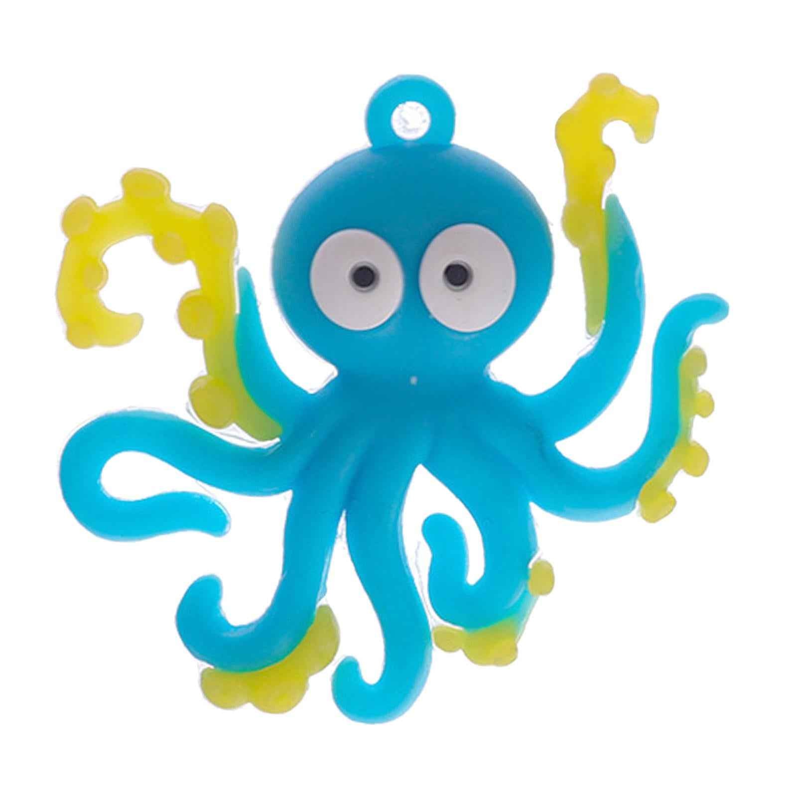 Fish Tank Floating Decorations Artificial for Aquarium Octopus Model Blue
