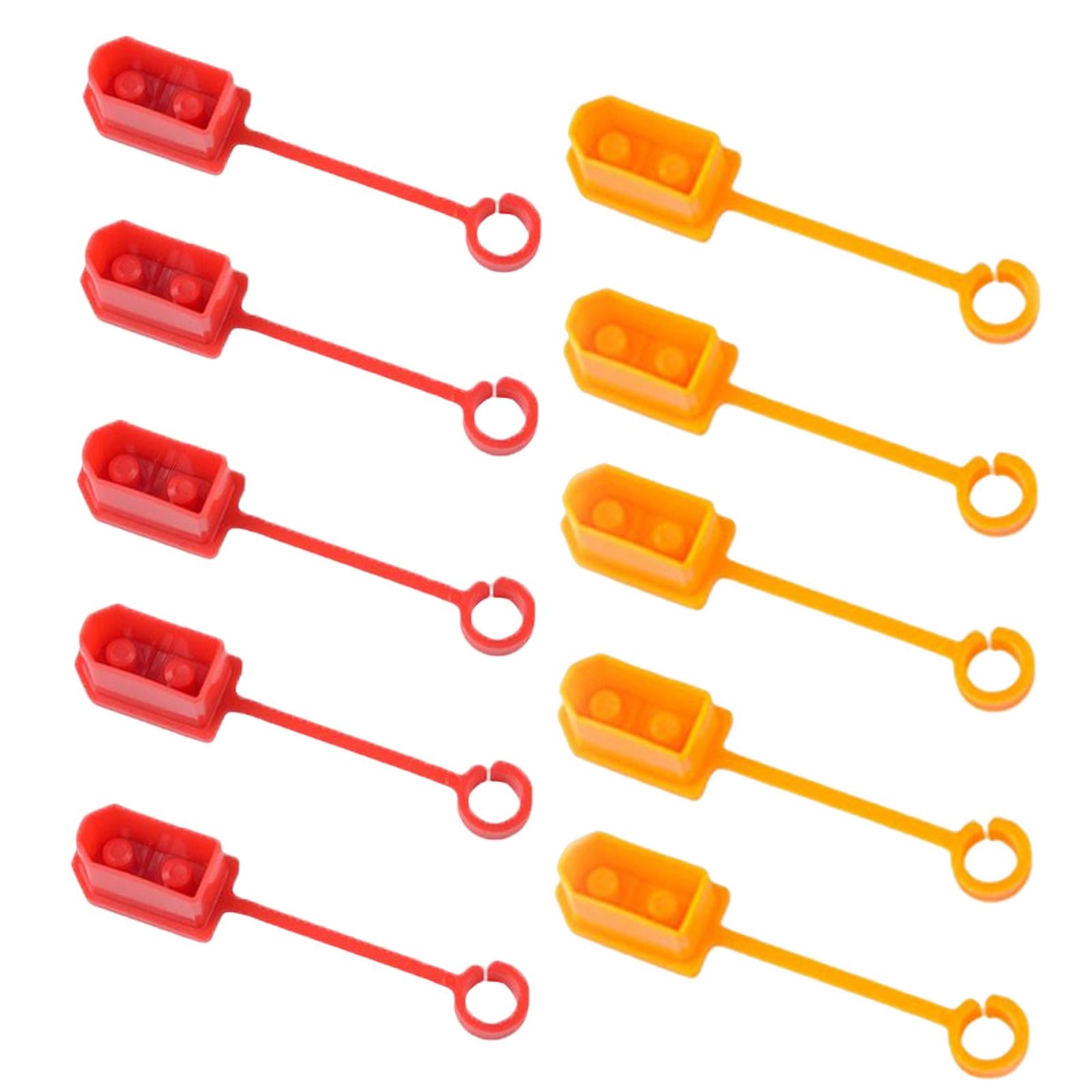 2xXT60 Male Female Plug Dust Protector Shell for Lipo Battery red and yellow