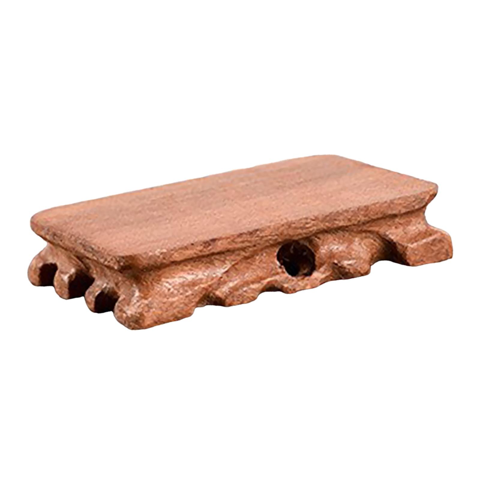 2xWooden Display Stand Support Sphere Holder for Crystals Gemstones Rocks M