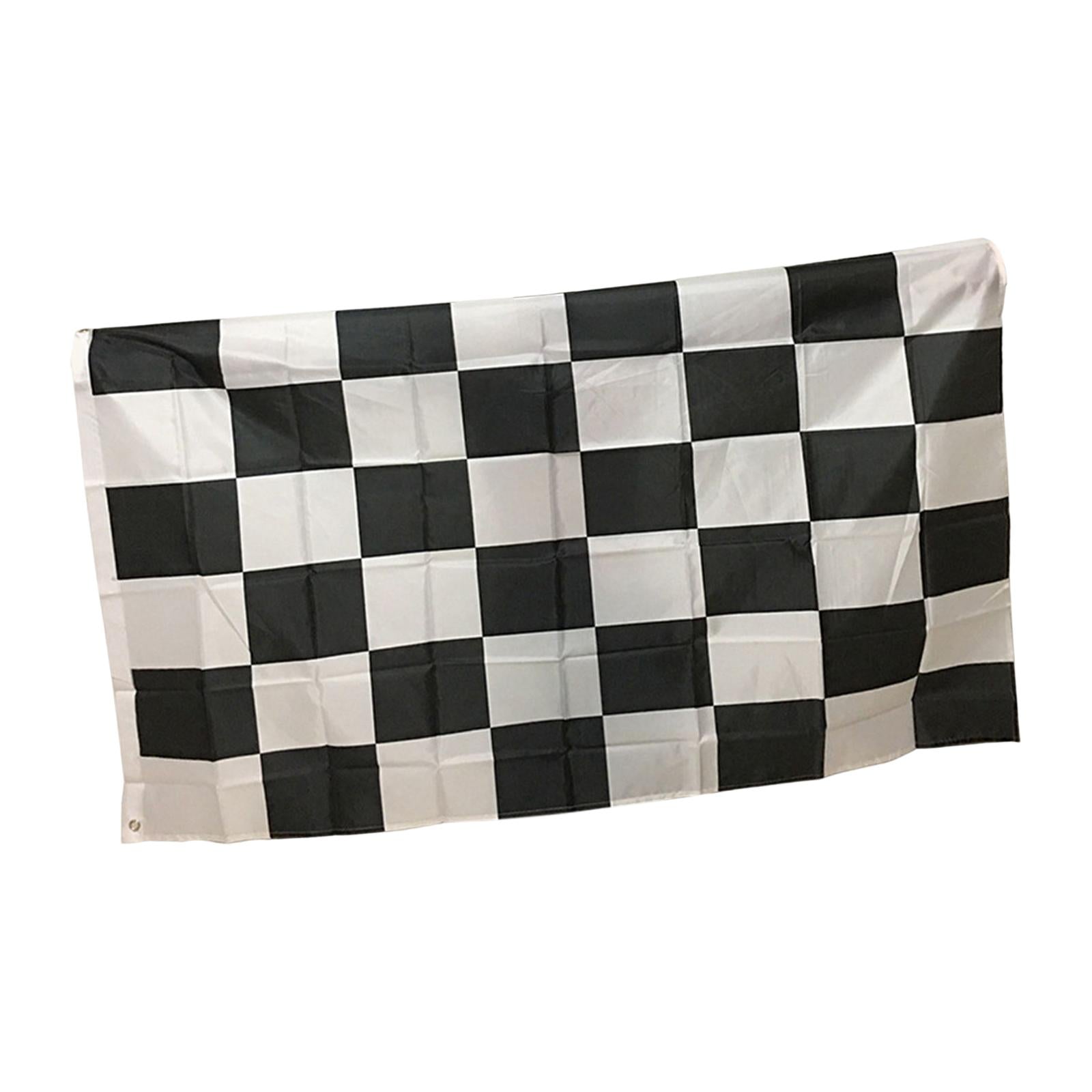4xHanging Checkered Flag Rectangle Portable Banner for Indoor Decorative