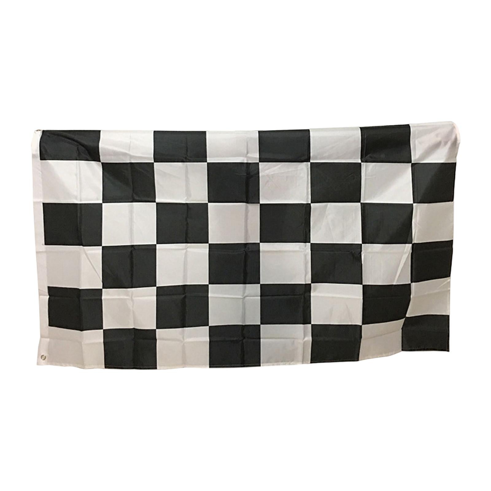 4xHanging Checkered Flag Rectangle Portable Banner for Indoor Decorative