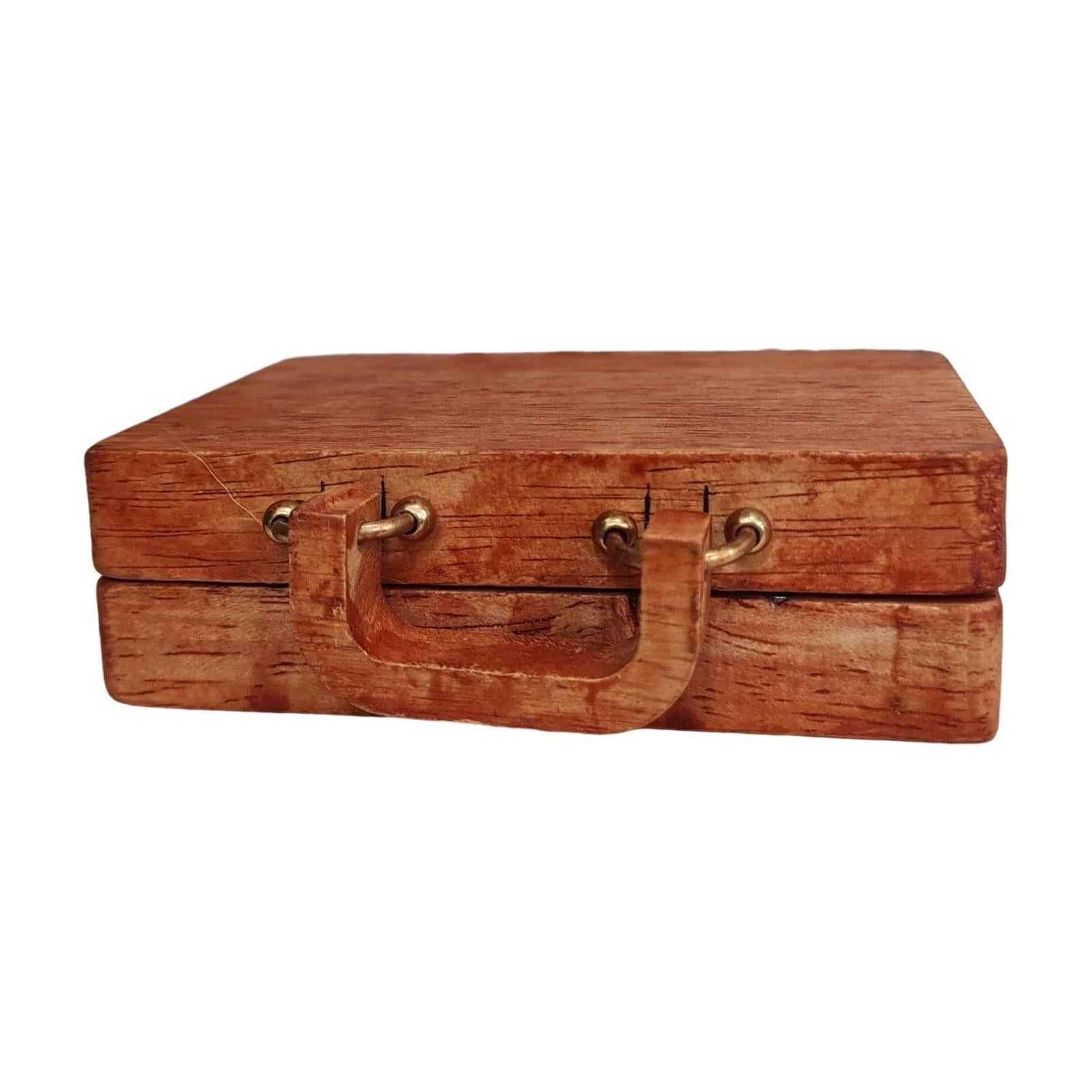 Wooden Rock Collection Box Vintage Retro Fashion for Classroom Home Teaching