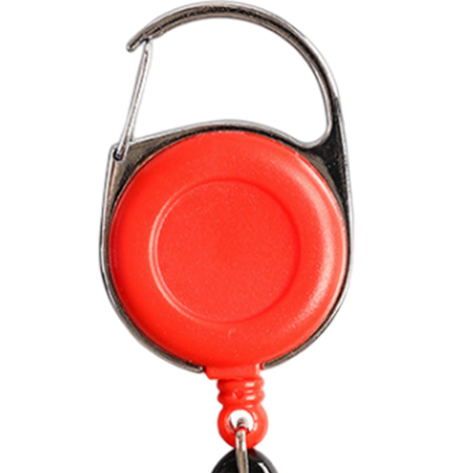 4xRetractable Belt Keychain Holder Sleeve for Camping Events Red