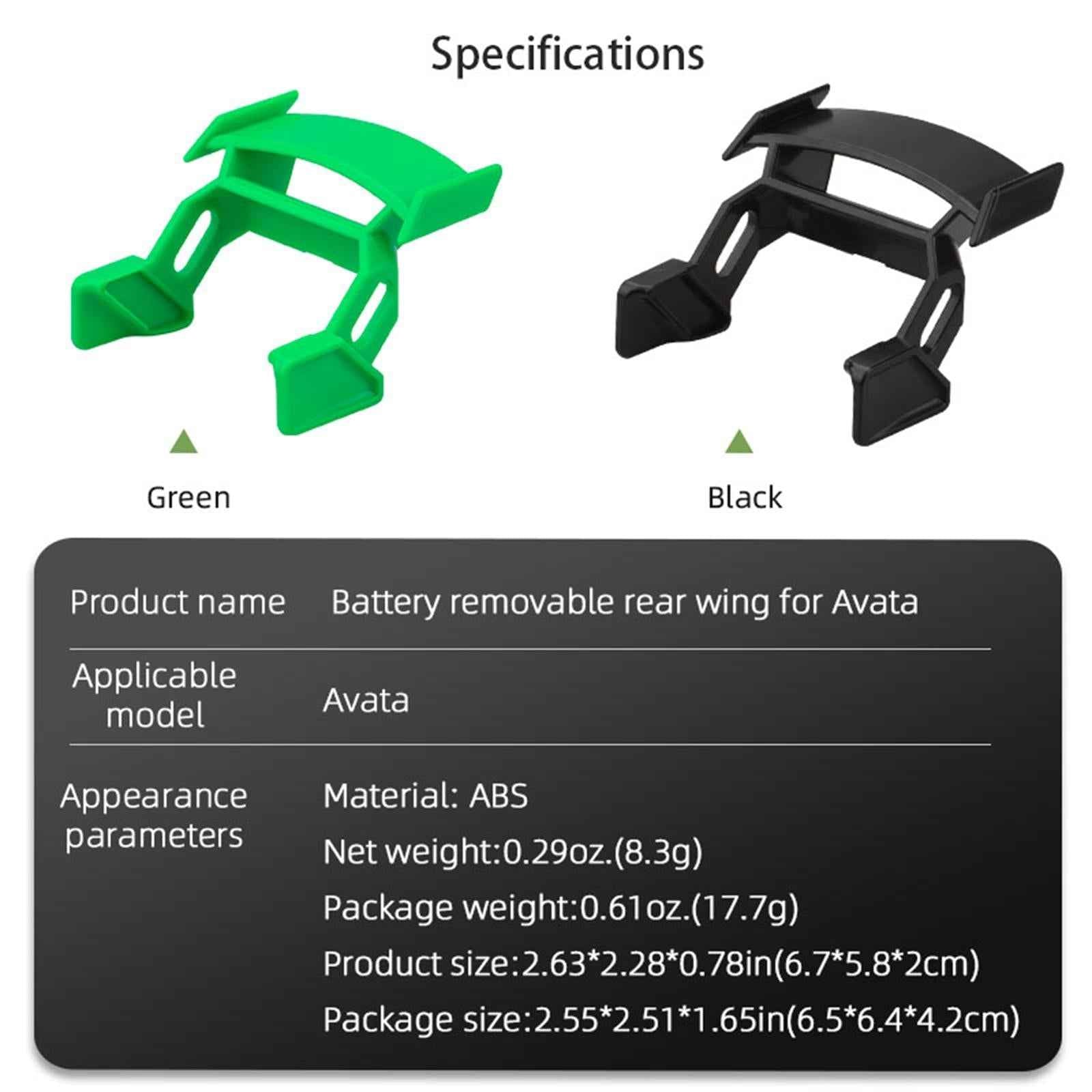 Flying Tail Quick Release Decoration for RC Drone Spare Parts Replacements Black
