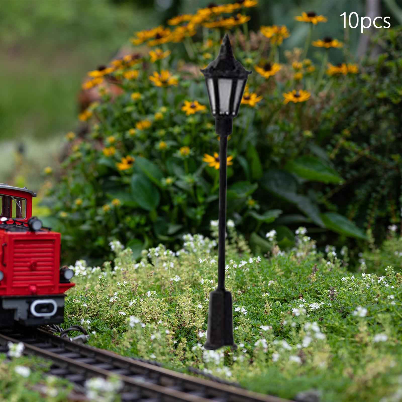 10x Model Railway Lamps HO Scale Street Lights Garden Garden Decor Hexagon light