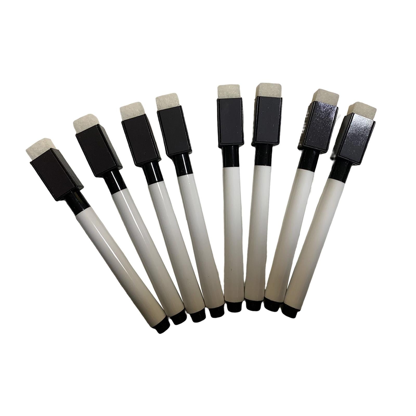 4x8Pcs Dry Wipe Pens Doodle Drawing Pen Rewritable for Office Gift Household Black pen