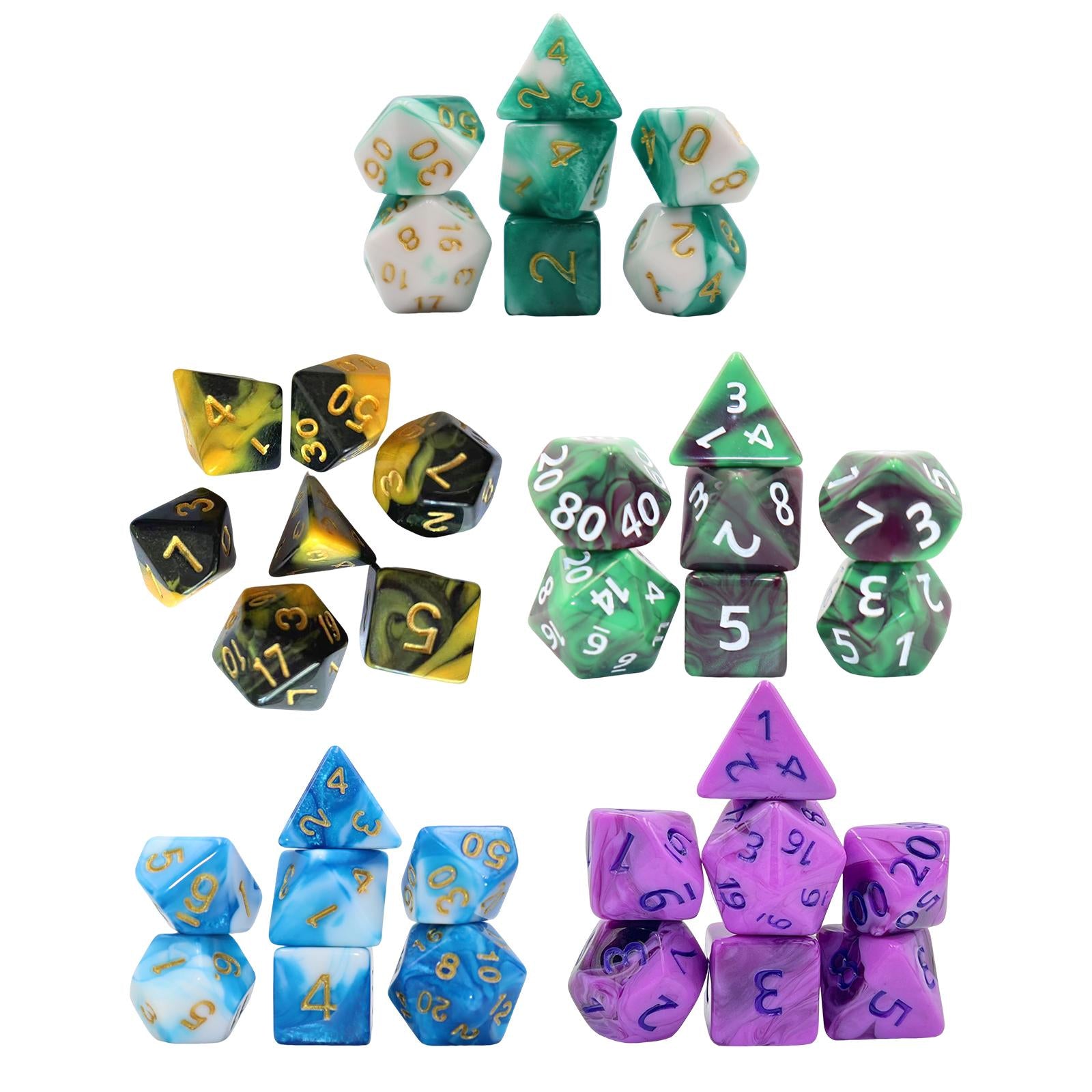3x7 Pieces Polyhedral Dices Multisided Dice RPG Dice Set Dices Set for Parties