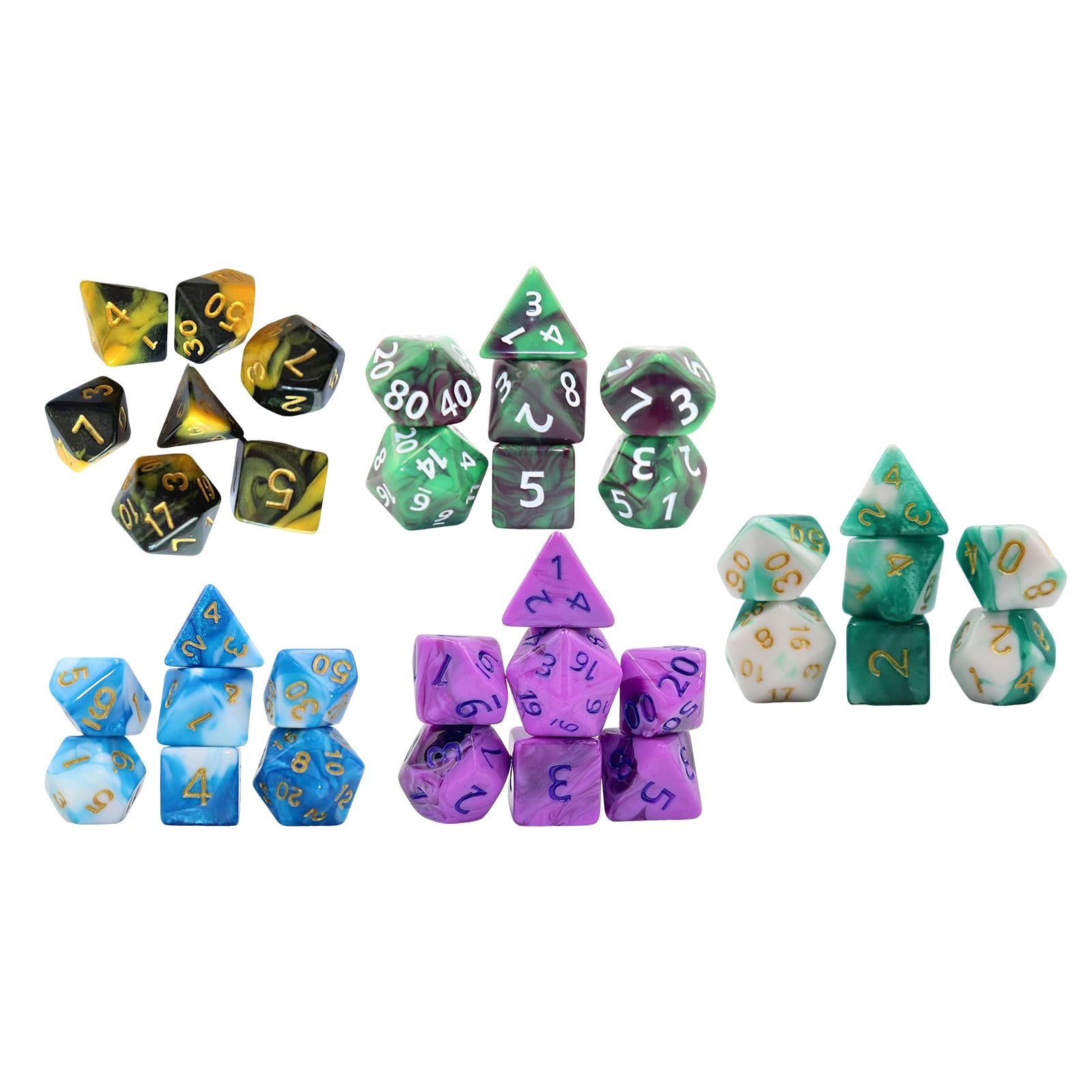 3x7 Pieces Polyhedral Dices Multisided Dice RPG Dice Set Dices Set for Parties