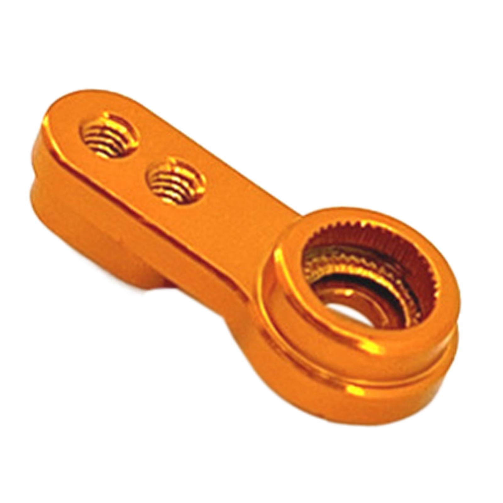 2xRC Car 1/24 Servo Arm Replacement Durable CNC Machined Aluminum Alloy Parts yellow