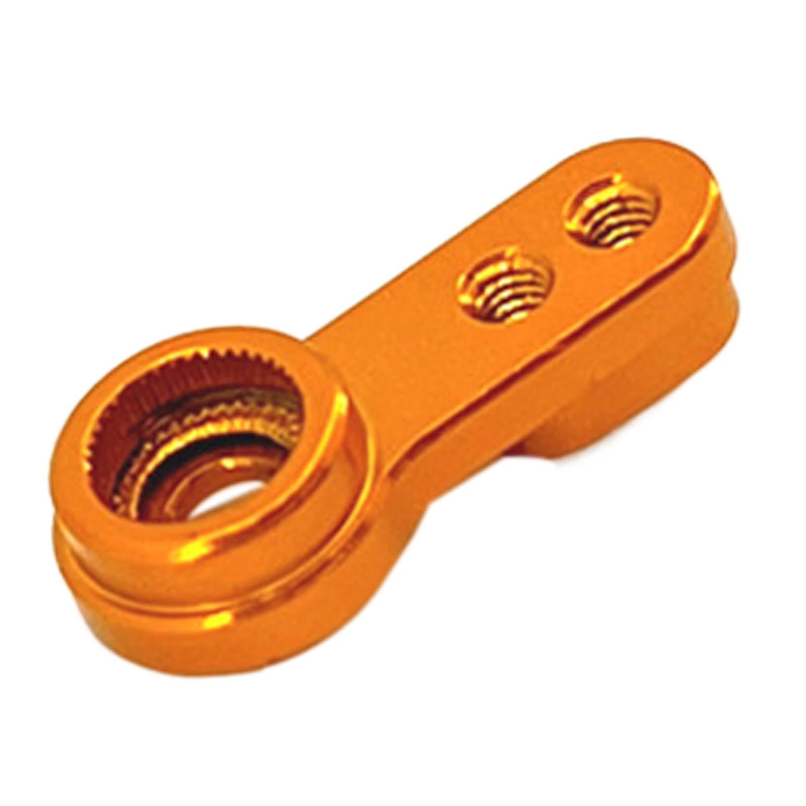 2xRC Car 1/24 Servo Arm Replacement Durable CNC Machined Aluminum Alloy Parts yellow