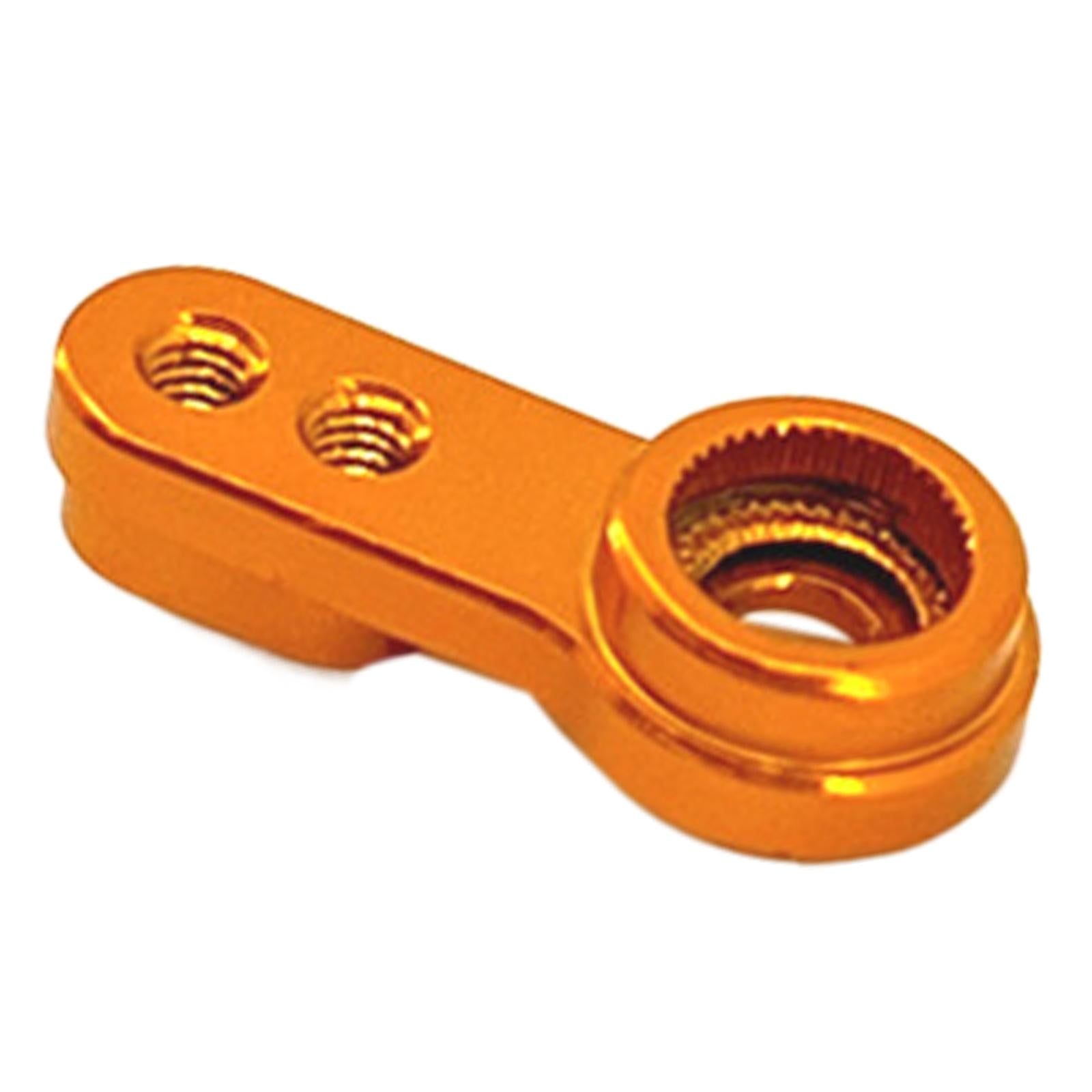 2xRC Car 1/24 Servo Arm Replacement Durable CNC Machined Aluminum Alloy Parts yellow