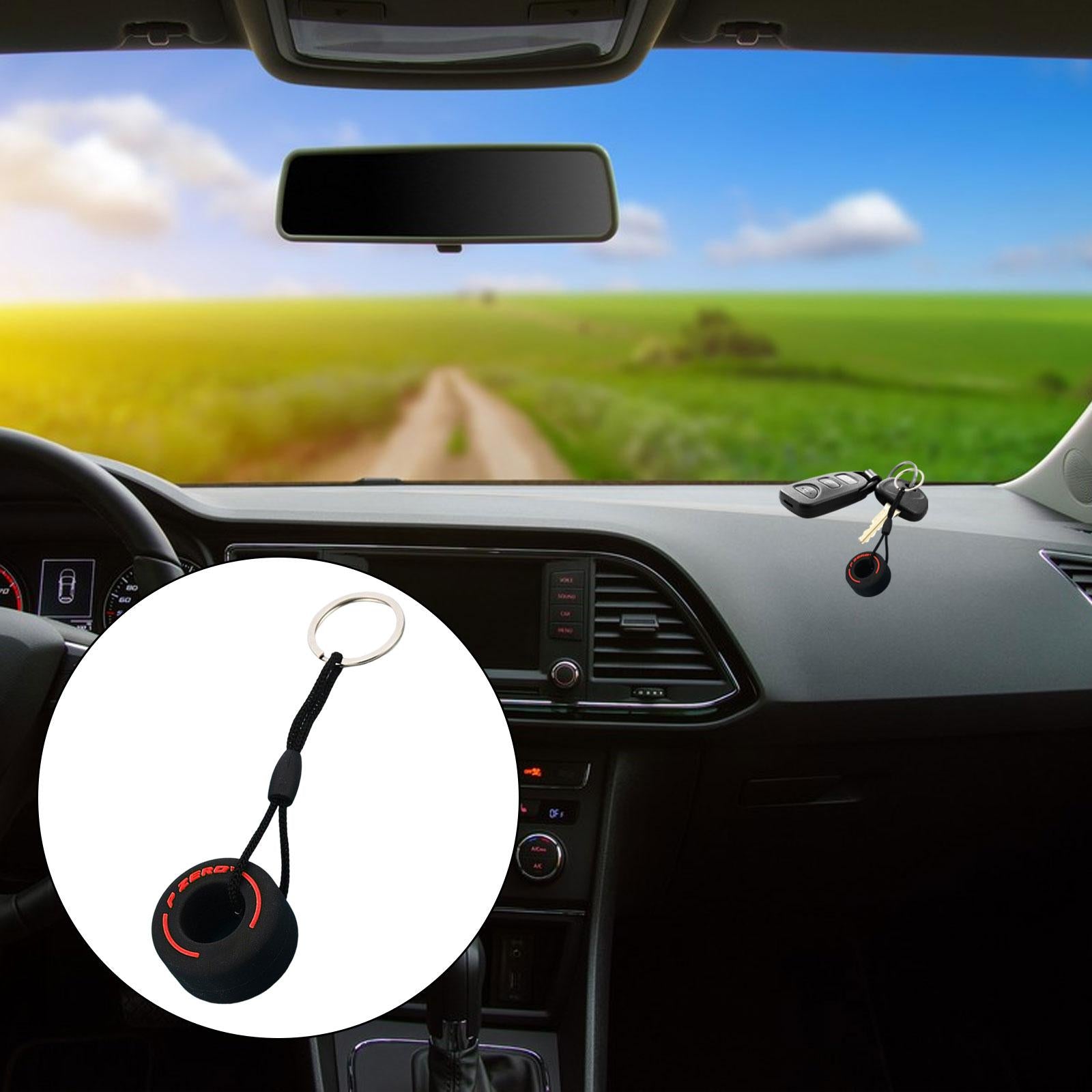 4xTire Key Chains Bag Charm Rubber Keyfob Mini Keyring for Car Accessories Men Red