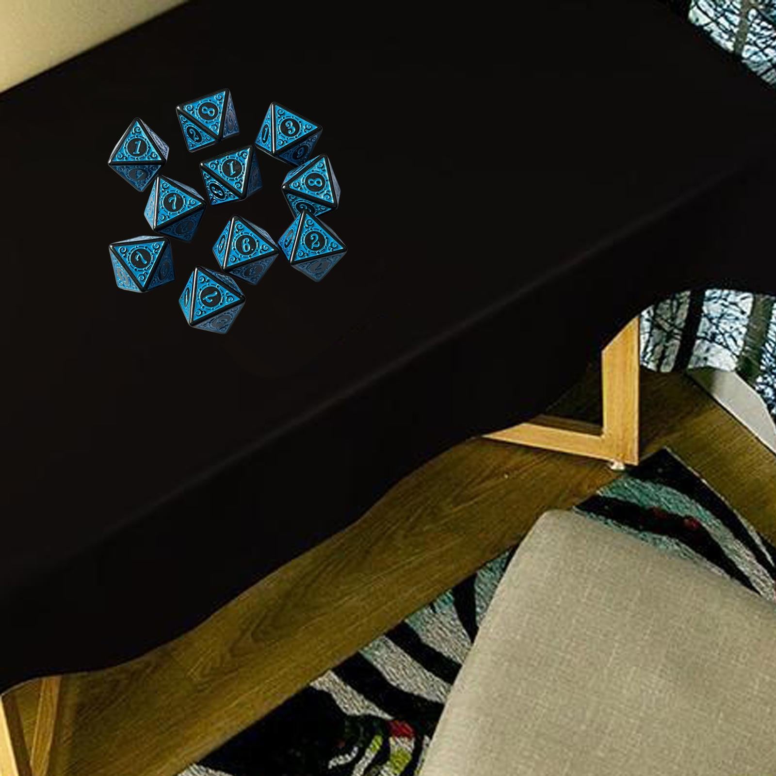 3x10Pcs 15mm Dices Acrylic Party Game Dices 8 Sided Dices Set for Party KTV Blue
