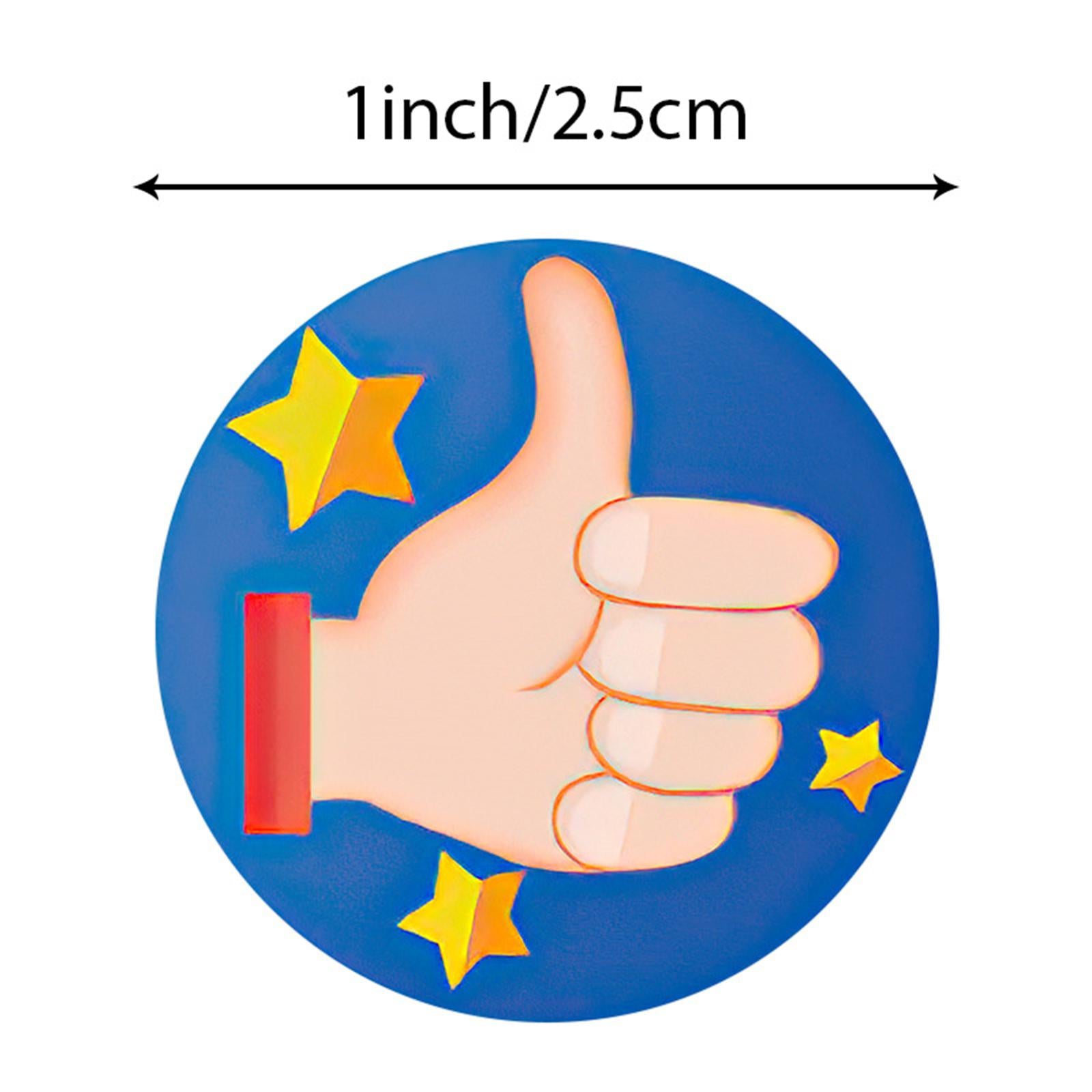 3x500 Pieces Motivational Stickers Thumbs up Sticker for Party Present Package Dia 1inch