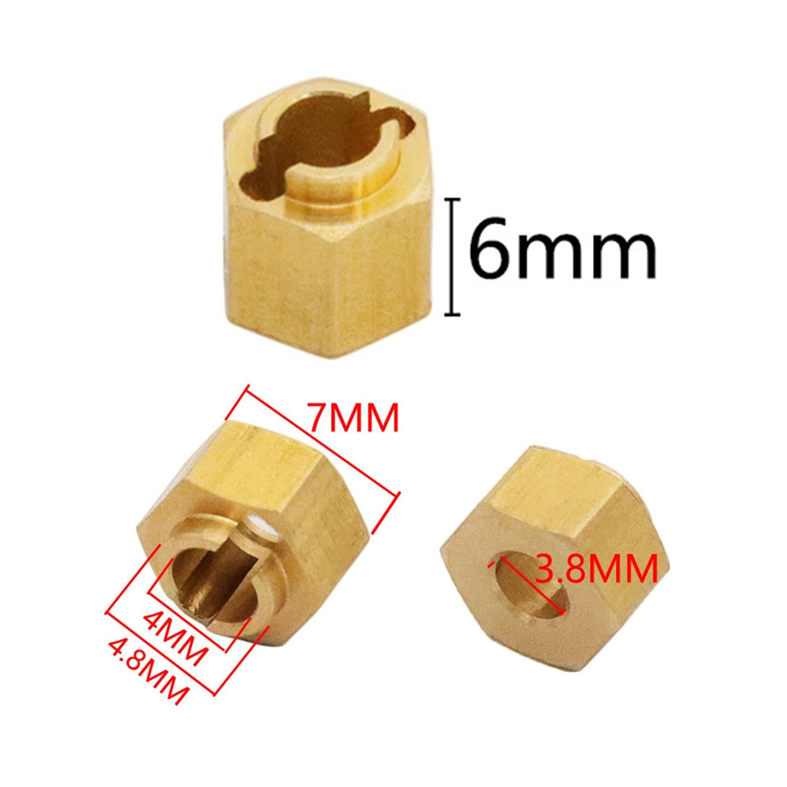 3x4Pcs RC Hex Wheel Hubs Universal hex Adapter for 1/18 Scale RC Crawler 6mm