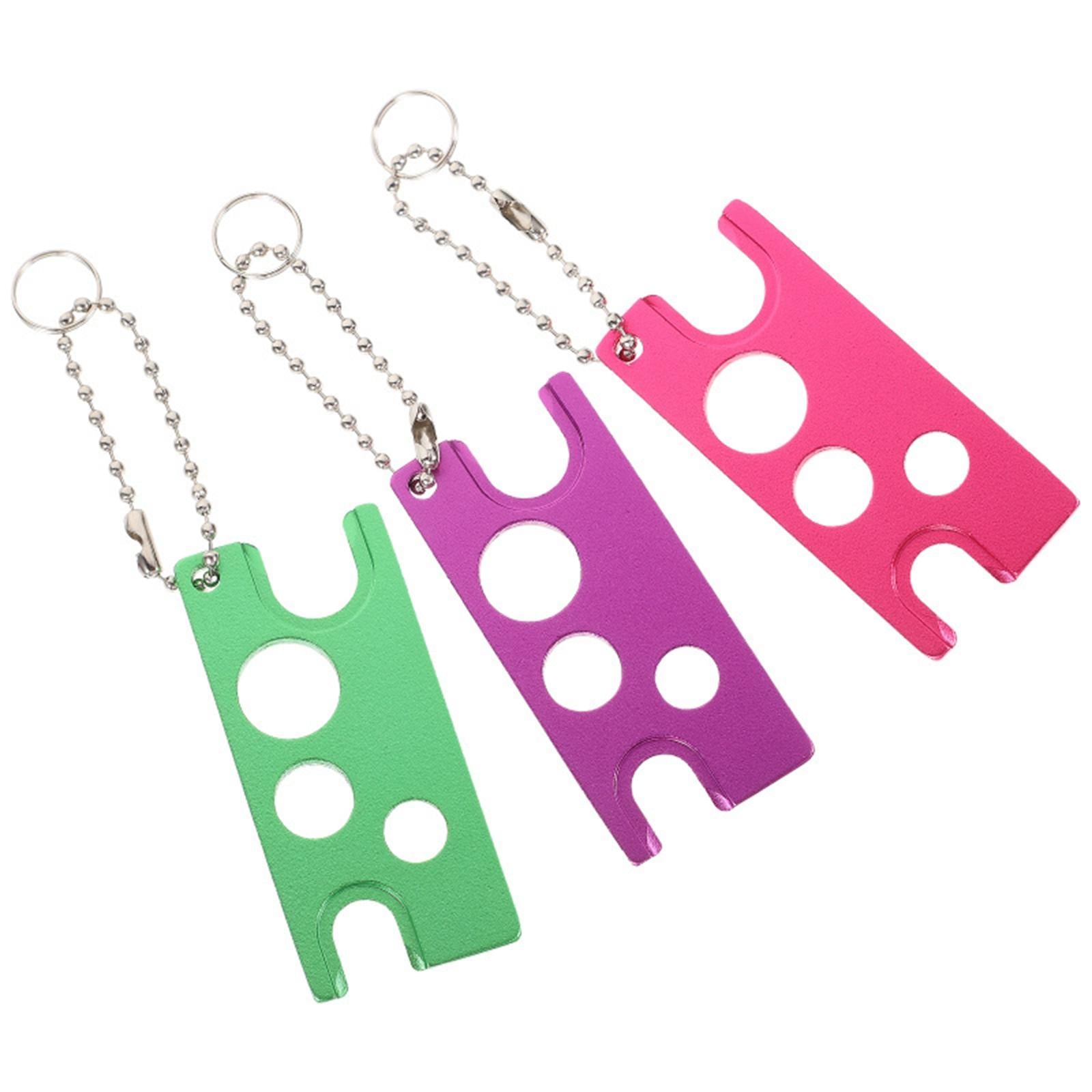 2xEssential Oil Bottle Opener with Keychain Universal Cap Remover Accessory Violet