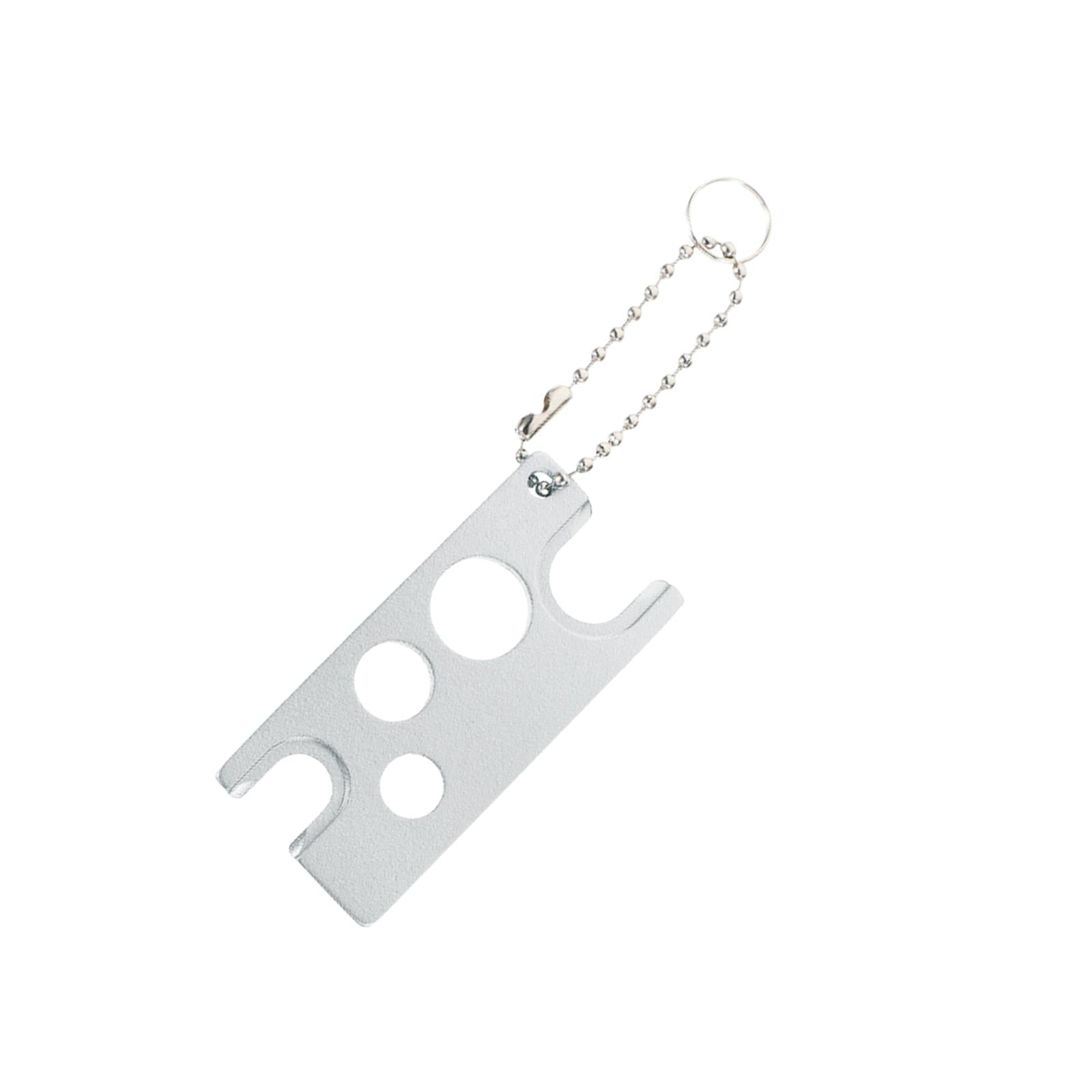 2xEssential Oil Bottle Opener with Keychain Universal Cap Remover Accessory Argent