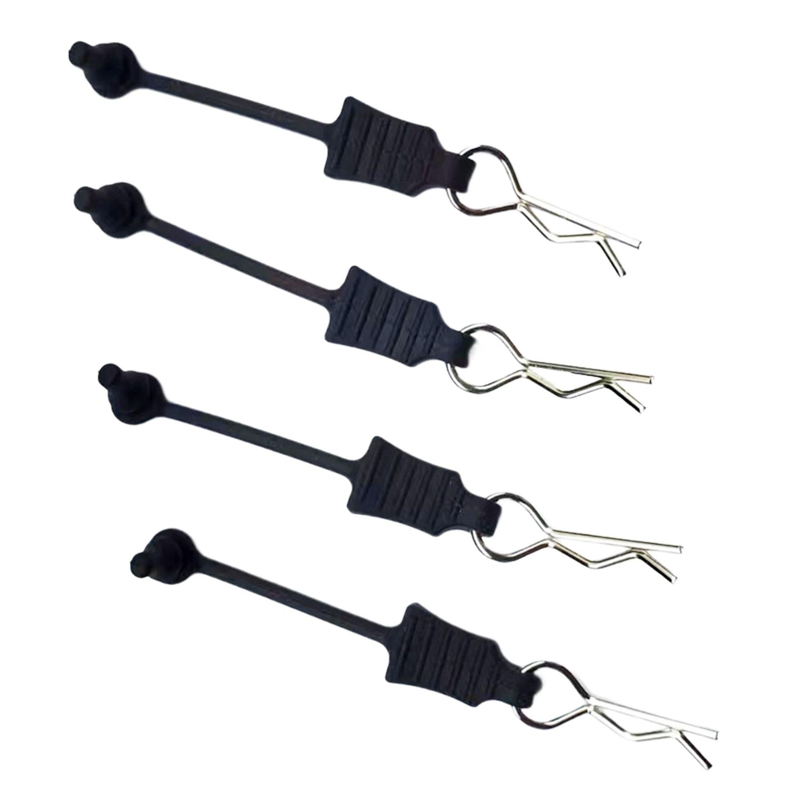 3x4x Metal Body Clips Pins with Fixing Bracket R Type Pin for RC Car Tail Wing