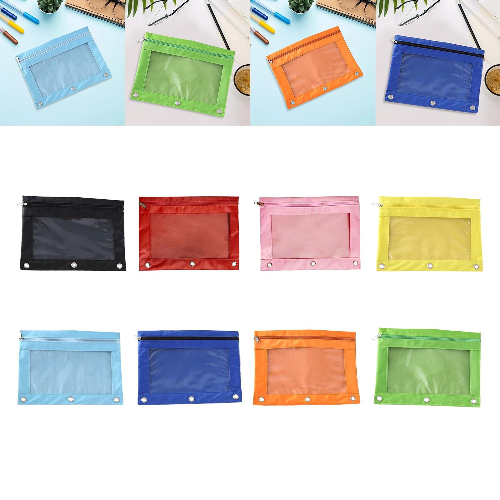 3xPencil Pouch Office Stationery Organizer Pencil Case for Children Teen Gifts Black