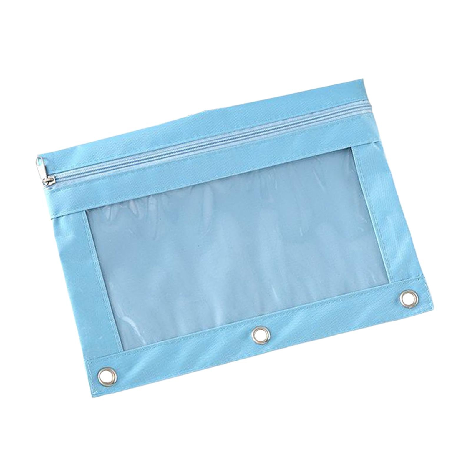 3xPencil Pouch Office Stationery Organizer Pencil Case for Children Teen Gifts Blue