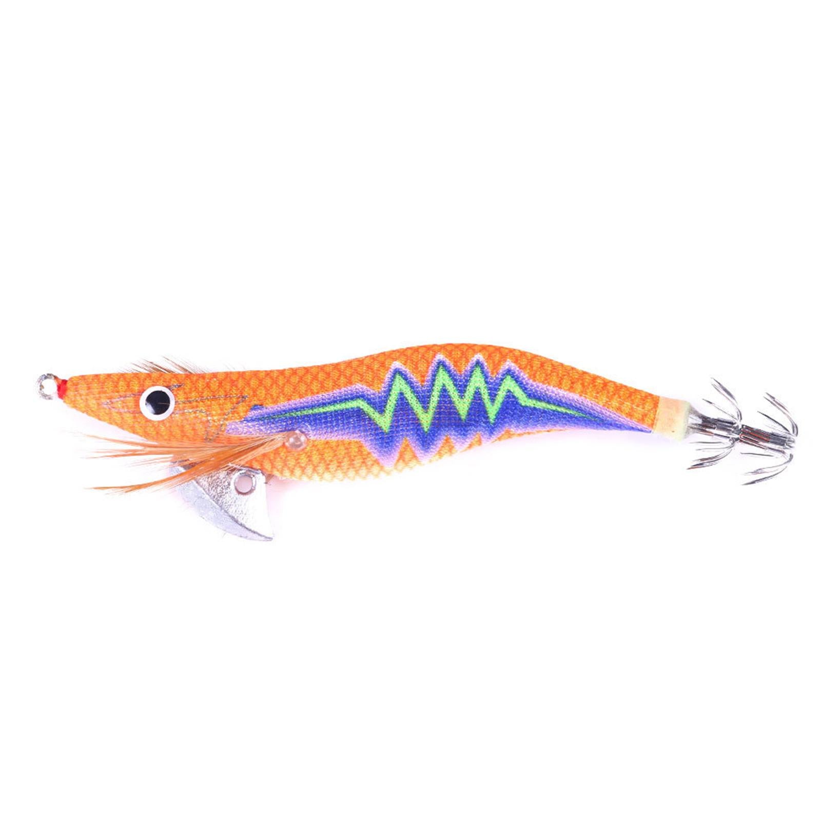 4xFishing Hook Fishing Baits Squid Jig Lures Fluorescent Durable Luminous Lure style B