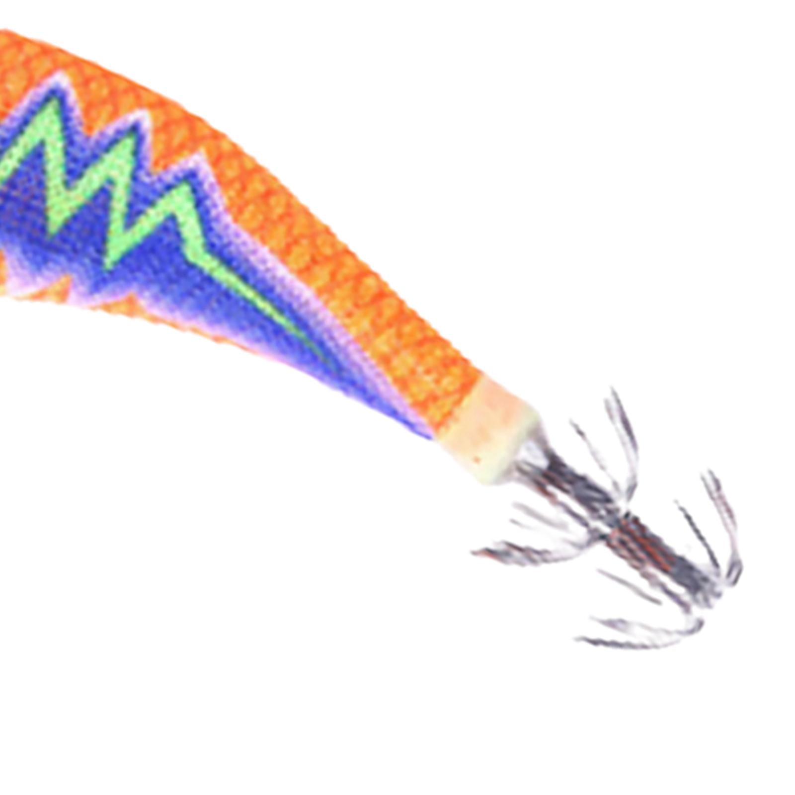 2xFishing Hook Fishing Baits Squid Jig Lures Fluorescent Durable Luminous Lure style B