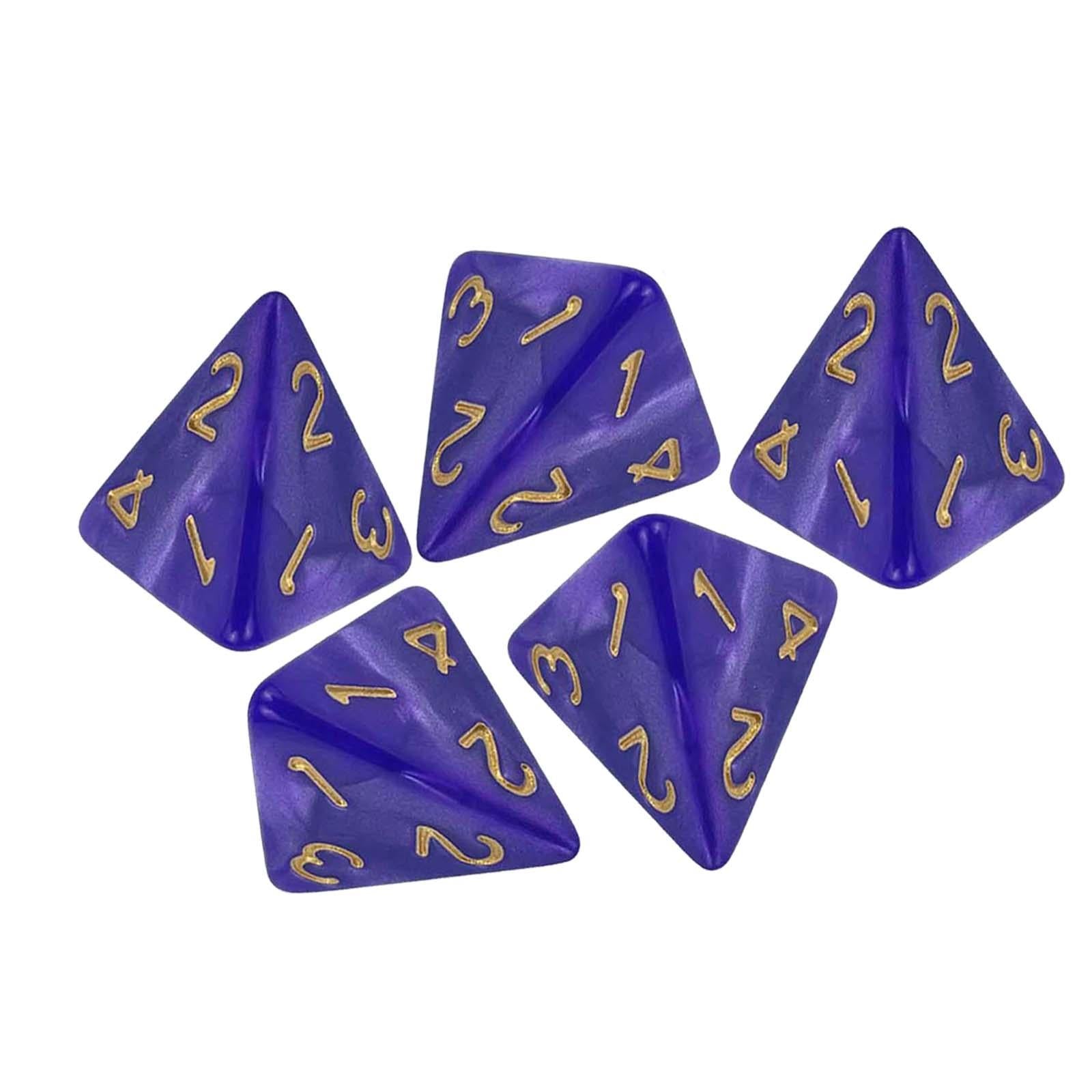 4x5x Game Dices Party Favors Acrylic Dices Polyhedral Dices for Home Bar Party