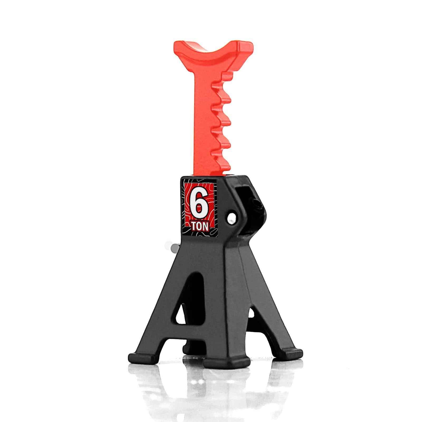6 Ton Scale Jack Stand Durable Simulation Lifting Jack for 1:12 1:28 Crawler black
