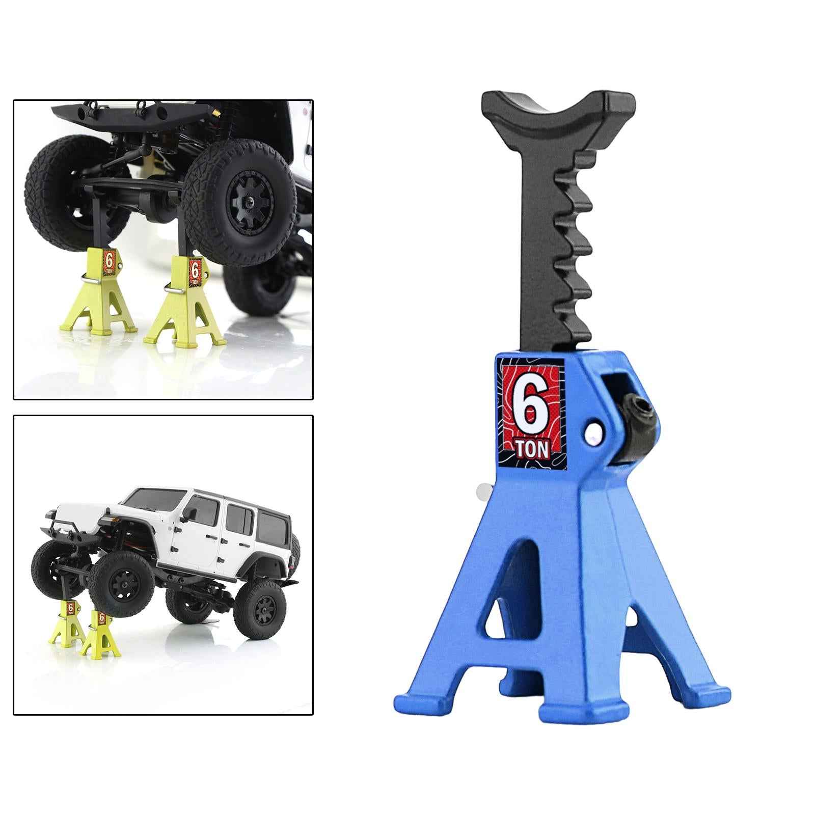6 Ton Scale Jack Stand Durable Simulation Lifting Jack for 1:12 1:28 Crawler blue