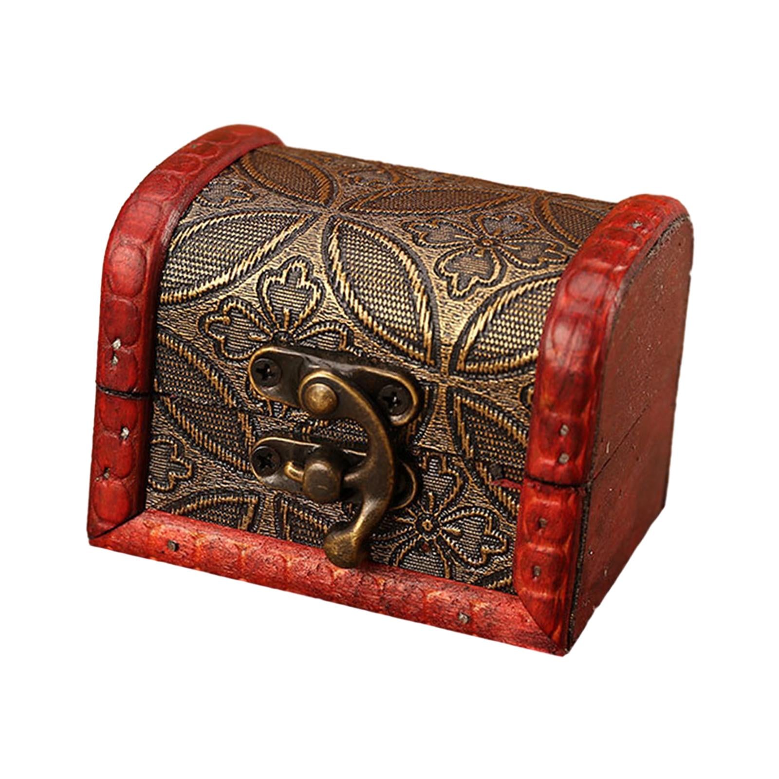 3xDecorative Storage Box Decor Wooden Box for Earrings Hairpins Bracelets Style C