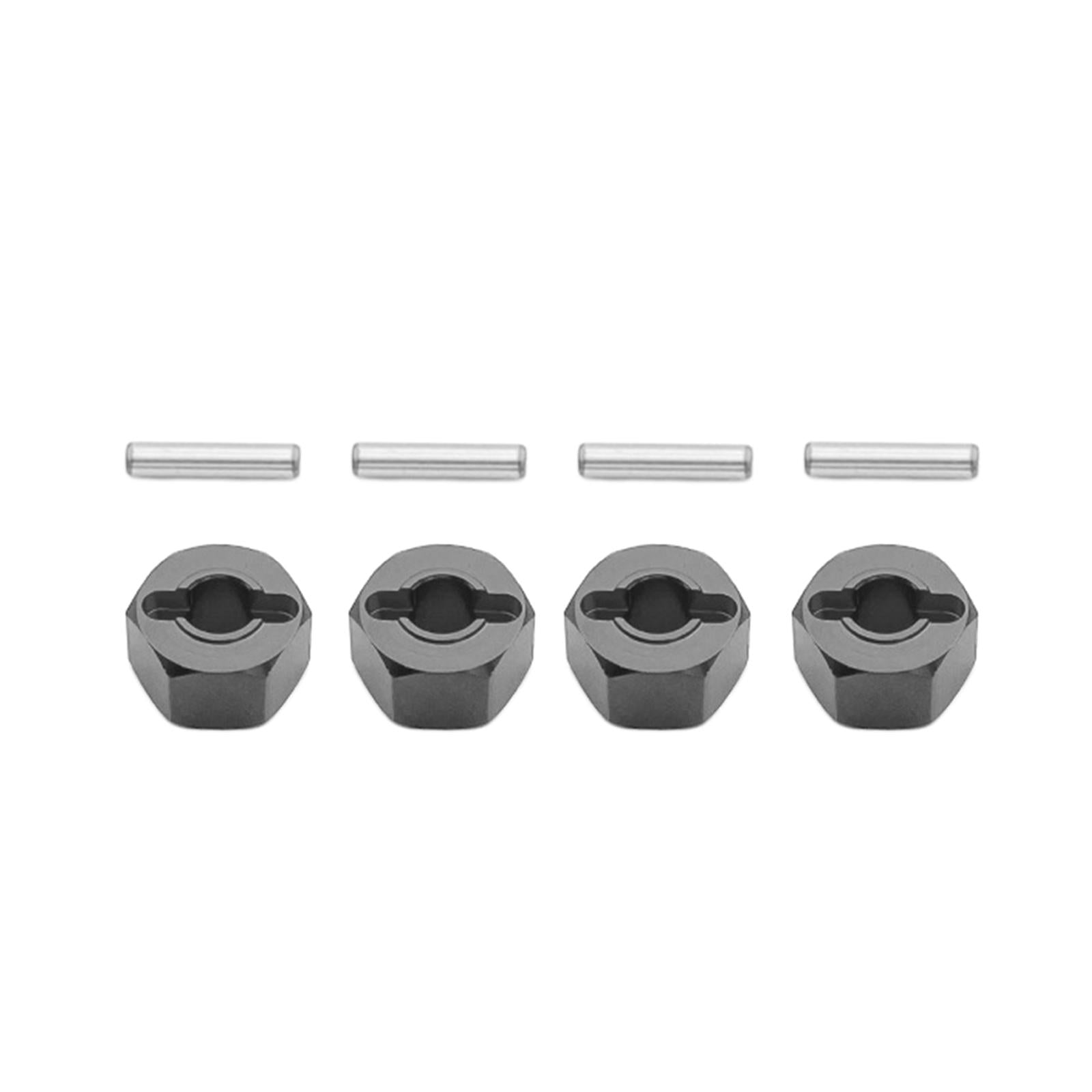4x4x 1:16 Scale RC Car Hex Wheel Hubs 12mm Replace Parts for 16207 16208 16210 Titanium