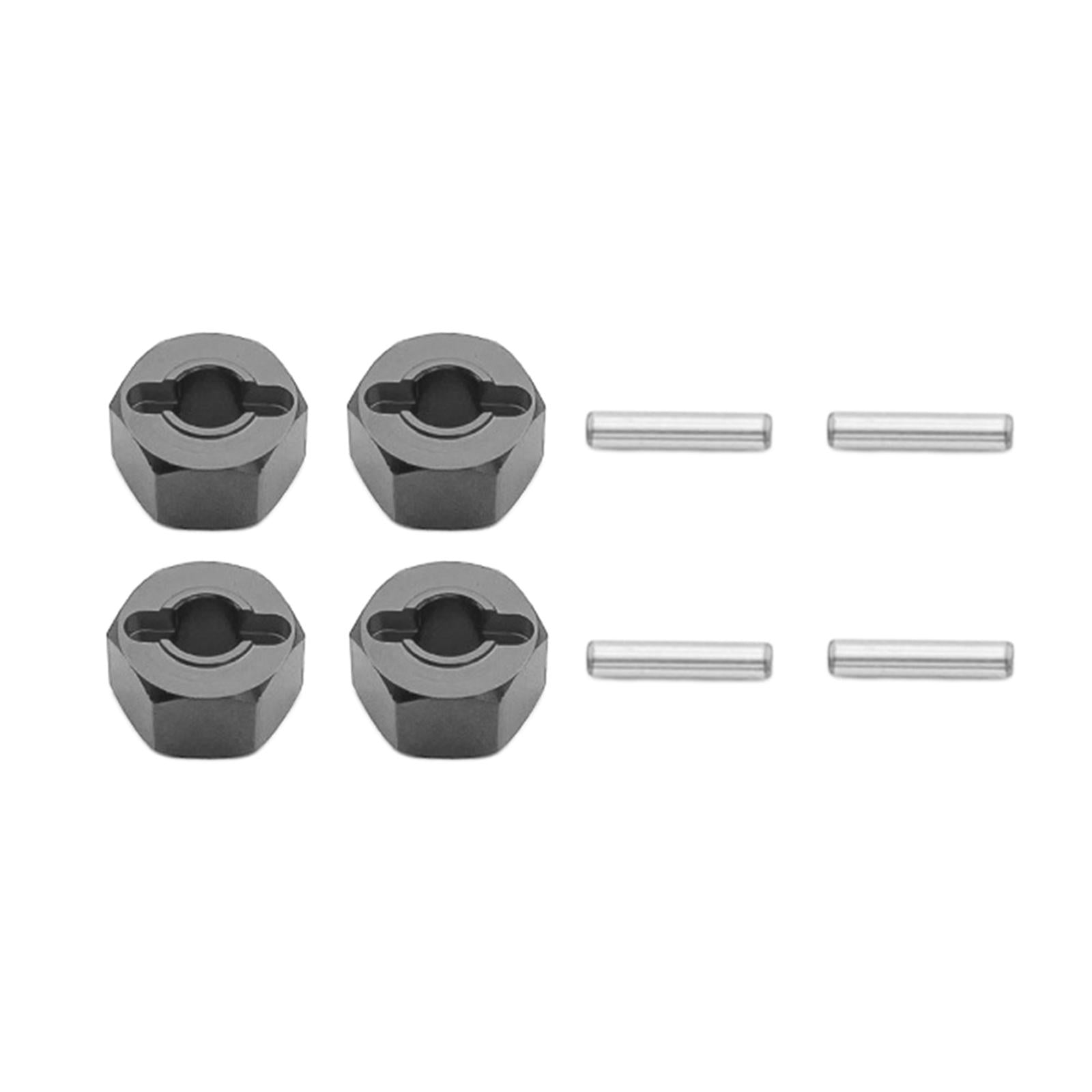 4x4x 1:16 Scale RC Car Hex Wheel Hubs 12mm Replace Parts for 16207 16208 16210 Titanium