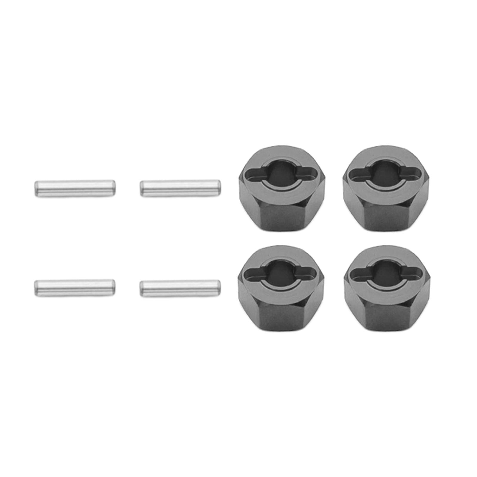 3x4x 1:16 Scale RC Car Hex Wheel Hubs 12mm Replace Parts for 16207 16208 16210 Titanium