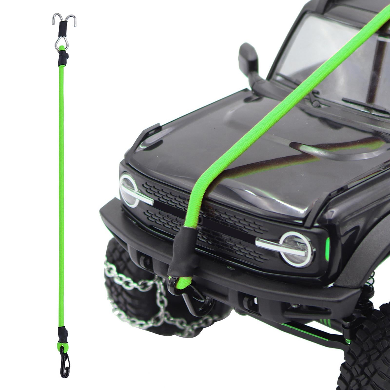 3xRC Crawler Winch Strap 1/24 1/18 Scale RC Crawler Rope for RC Crawler Green