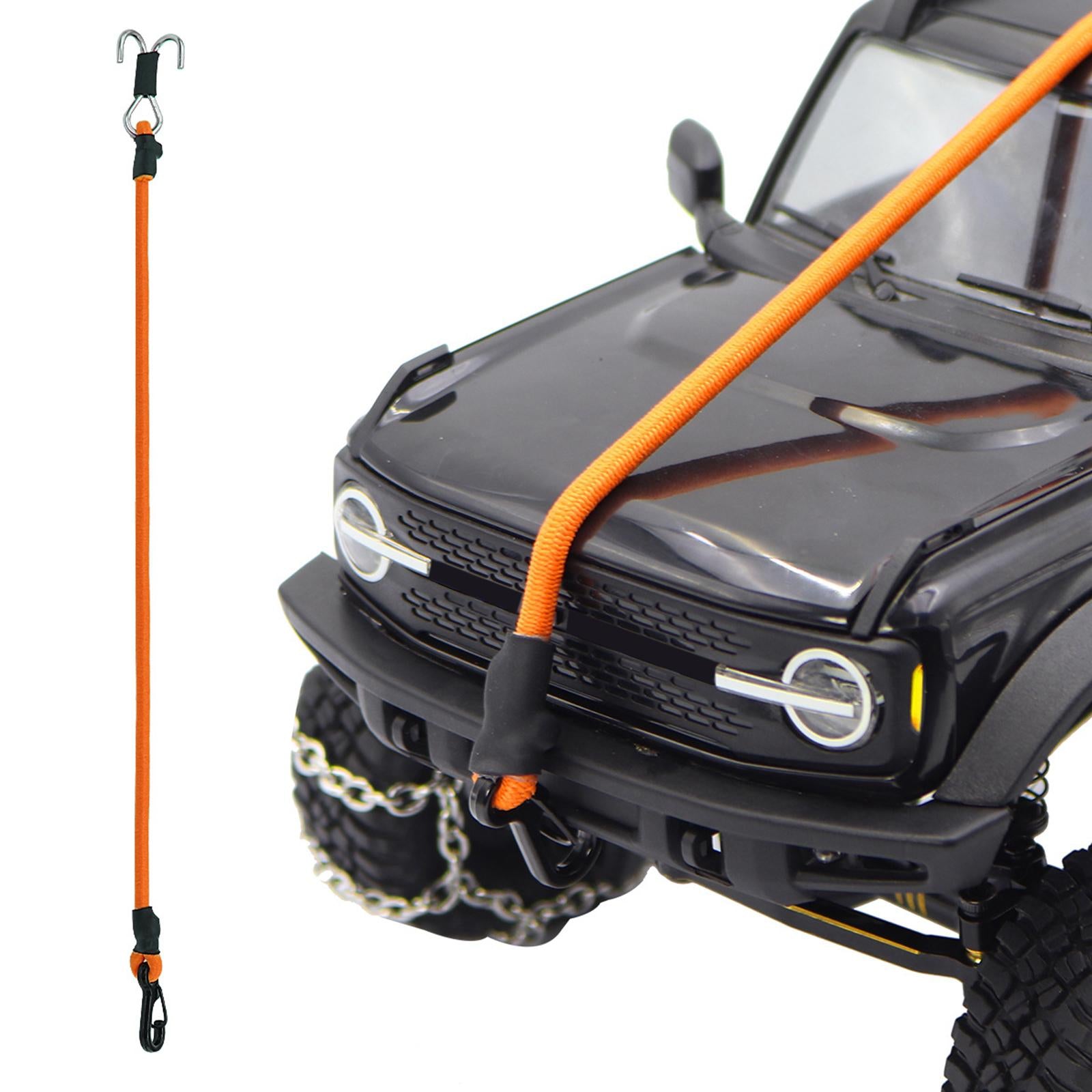 4xRC Crawler Winch Strap 1/24 1/18 Scale RC Crawler Rope for RC Crawler Orange