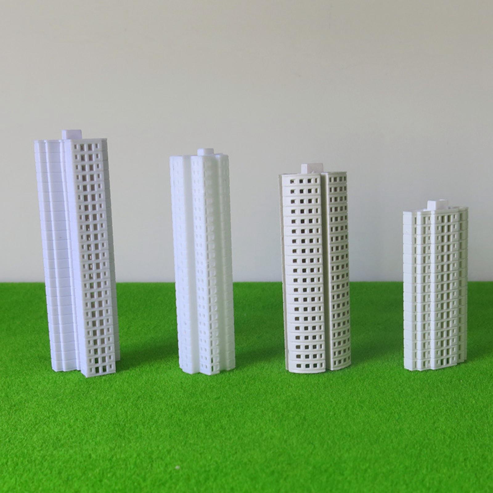 4xDiorama Residential Building 1/800 Construction Building Landscape Materials Style D