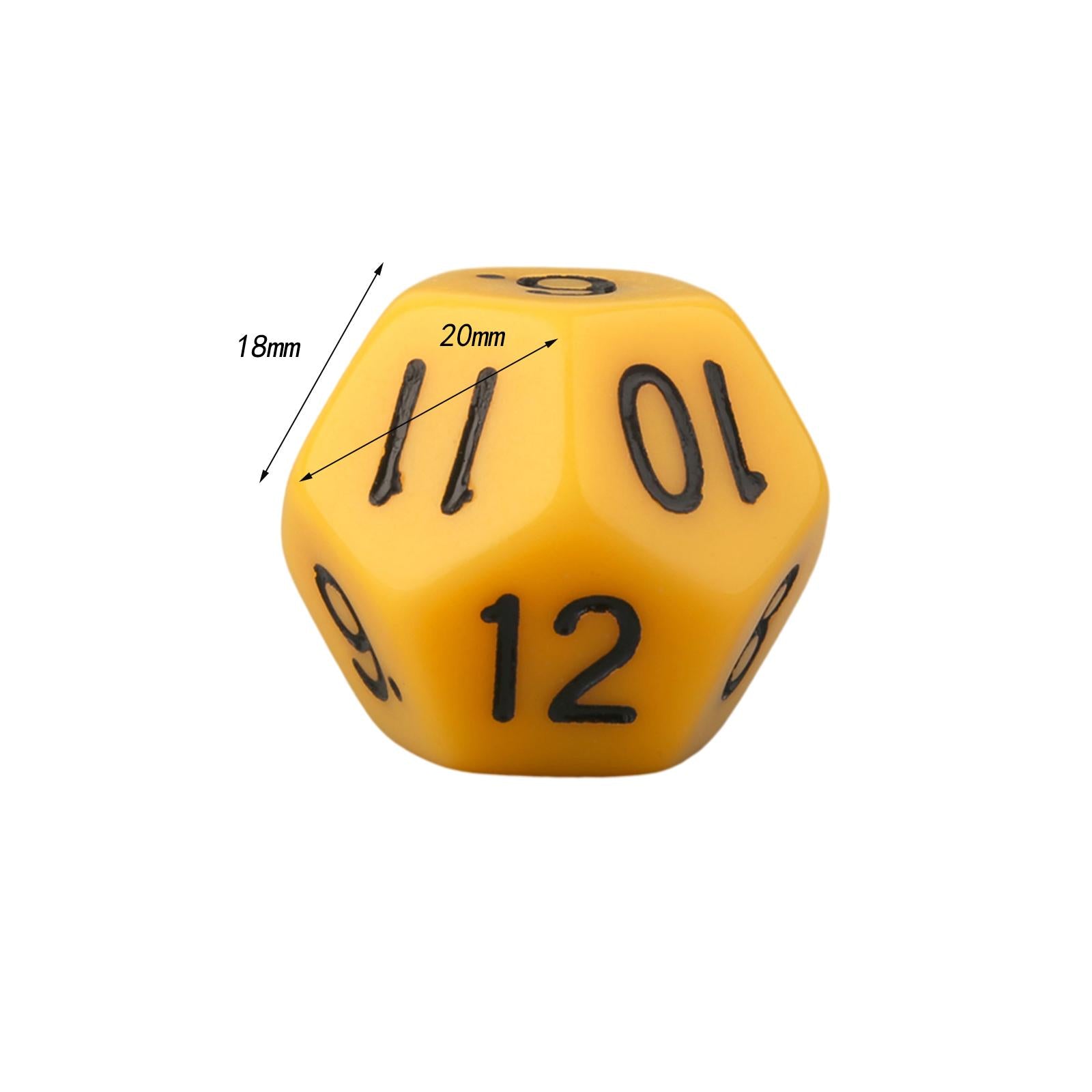 4x10Pcs 12 Sided Dice Acrylic Dice for Party Game Table Game Role Playing Game