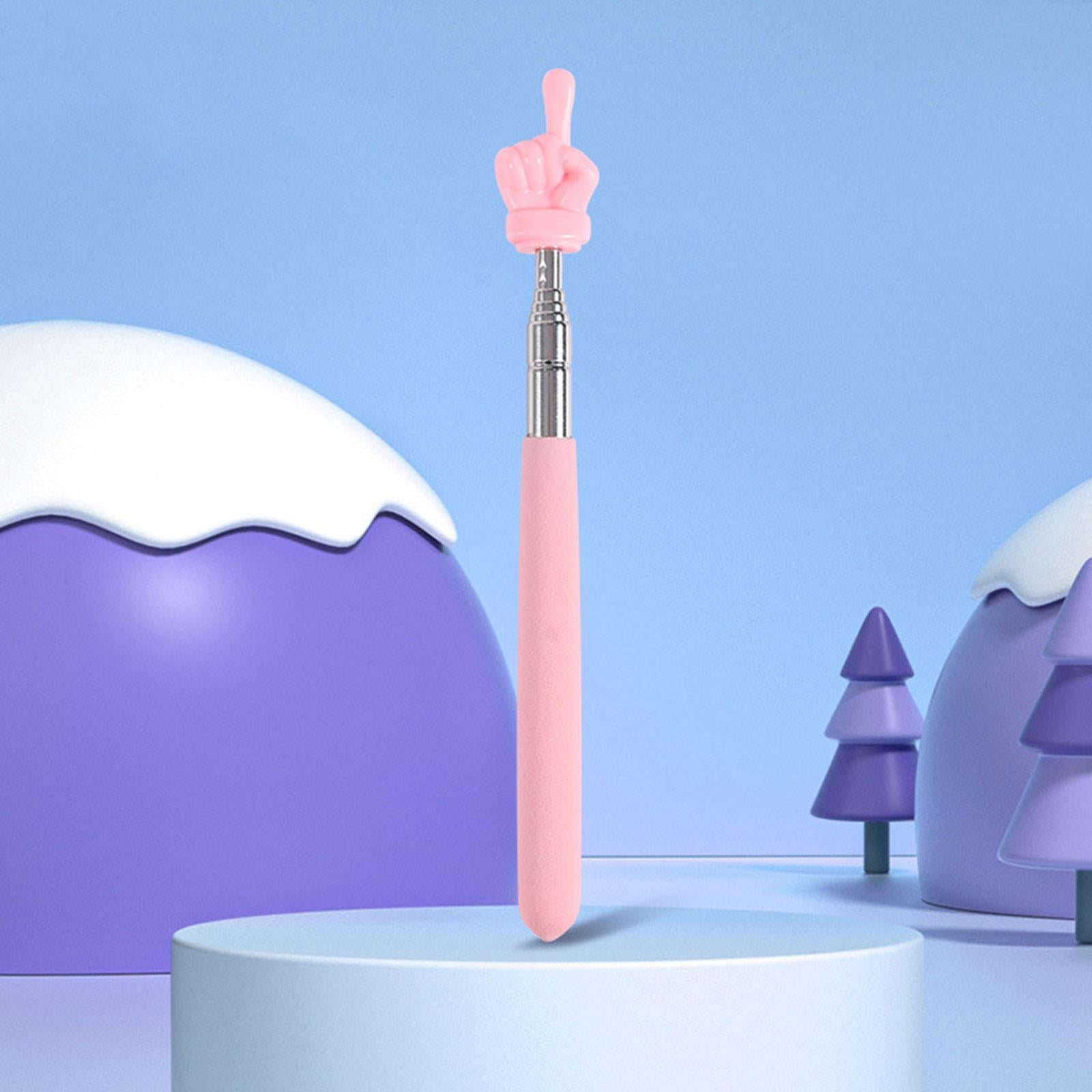 2x2 Pieces Extendable Finger Pointer Sticks Telescopic Teachers Finger Pointer Pink Blue