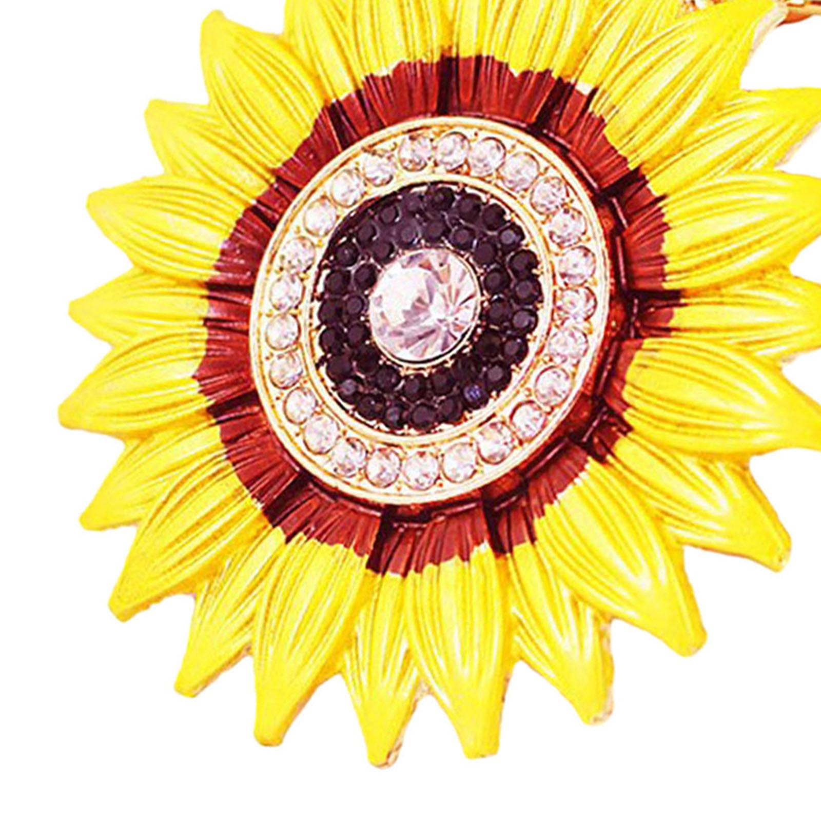 3xSunflower Keyring Holder for Women Girls Unique Gifts for Handbag Purse Bags
