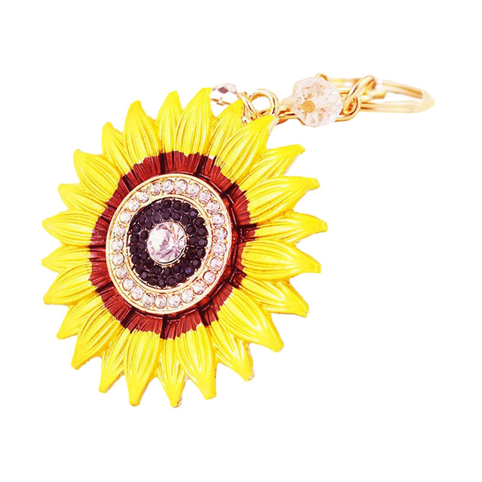 4xSunflower Keyring Holder for Women Girls Unique Gifts for Handbag Purse Bags