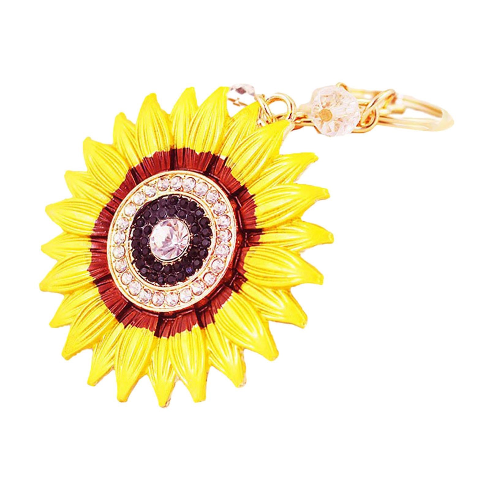 4xSunflower Keyring Holder for Women Girls Unique Gifts for Handbag Purse Bags