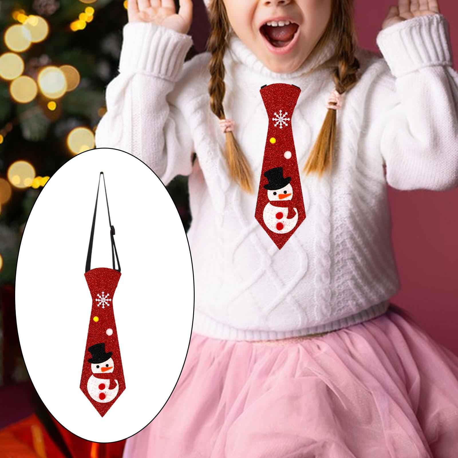 Merry Christmas Tie Fun Fancy Dress for Carnival Ages 3-10 Years Old Cosplay Snowman