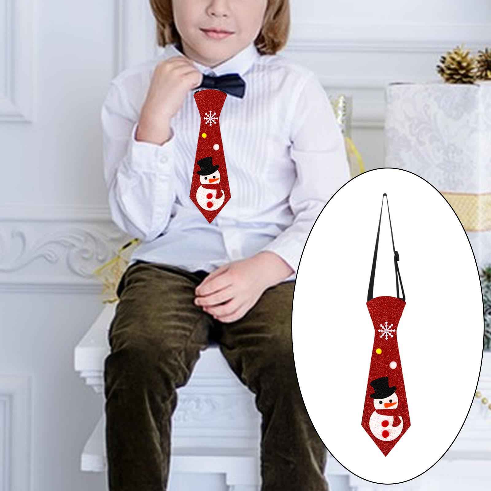 Merry Christmas Tie Fun Fancy Dress for Carnival Ages 3-10 Years Old Cosplay Snowman