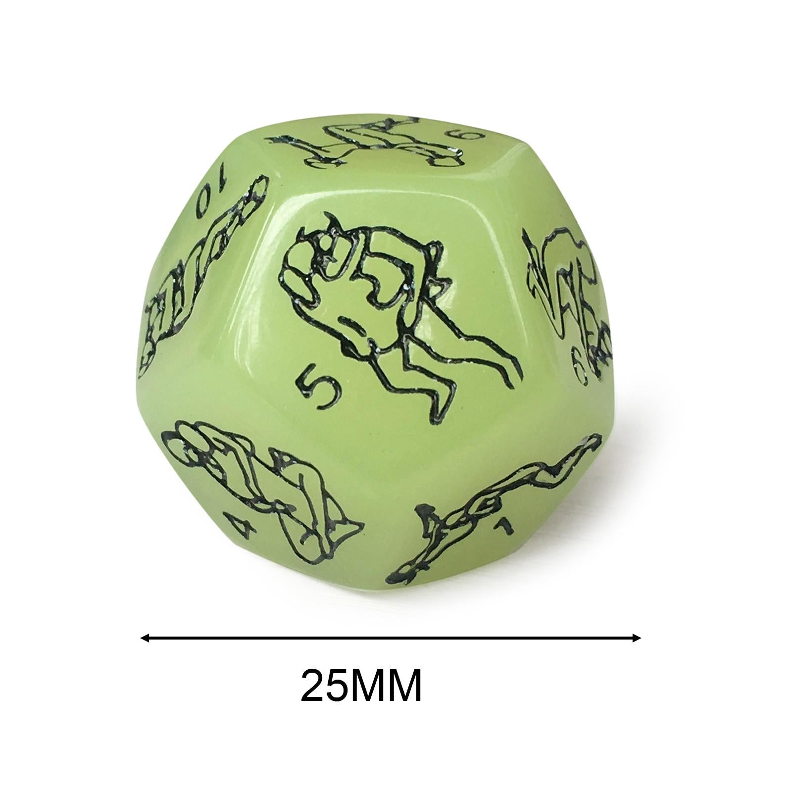 3x2 Pieces Couples Multi Sided Game Dices for Valentines Day Bedroom Card Game position